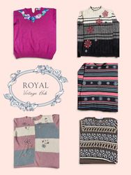Vintage Floral & Patterned Sweaters