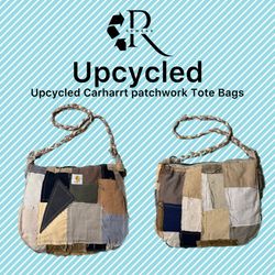 Upcycled Carharrt + Denim Patchwork Tote Bags