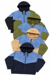 CR01102 Upcycled Carhartt Denim Panel Hoodies