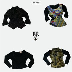 Y2K Black Gothic Full Sleeves Mix Tops (AA-1409)