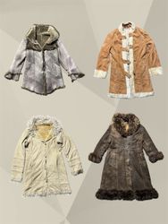 Vintage Afghan Faux Fur Trim Coats