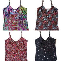 Y2K cup cut cami tops