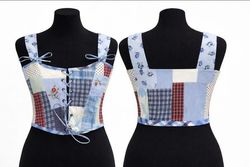 CR2132 Upcycled Patchwork Top
