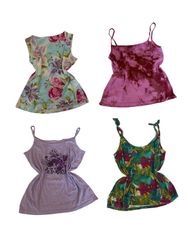 Y2K Lily Print Cami Tops-ST-152