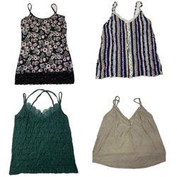 Lace Trim Printed Cami Tops Y2K Edit | VR-432