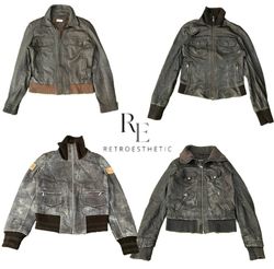 Y2K Unique Girl Leather Jacket RE-3555