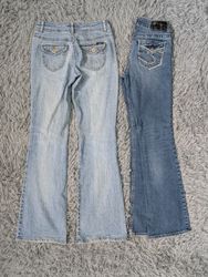 ***Y2K Denim Flare Jeans with Embroidery
