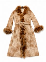 Vintage Afghan Long Coat | Handmade Boho Winter Ja..