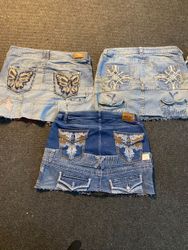 Upcycled Patchwork Denim Skirts — 0019