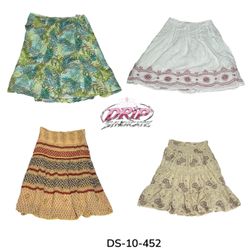 Women's Patterned Tiered Maxi Skirts (DS-10-452)