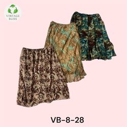 Y2K Brown Floral Poly Skirt Wholesale Bundle – 20 ..