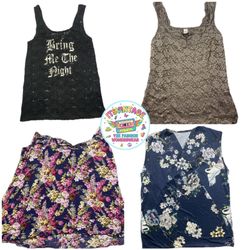 Y2K Vintage Spitzen- und Blumentops – 10 Stück Gro..