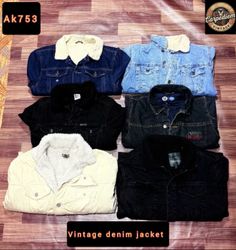 Vintage denim jacket ak753