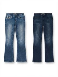 (FV-2752) Y2K Low Rise Thread Embroidery denim Jea..