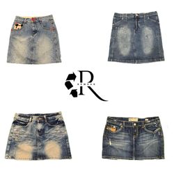 Y2K Era Cyber Girl Denim Midi Skirt RW-2293