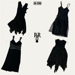 Y2K Black Gothic Girl Dress (AA-1246)