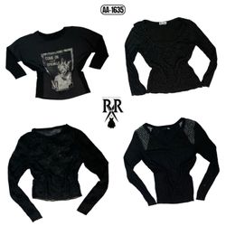 Y2K Black Gothic Mix Tops (AA-1635)