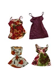 Y2K Burgundy Floral Ruffle Camisoles-ST-356