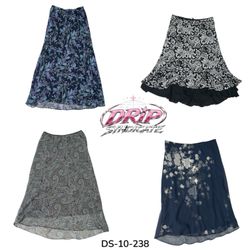 Jupes midi imprimées et unies assorties (DS-10-238..