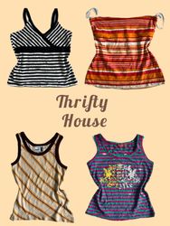 Y2K Retro Striped Camisoles(TH/523)