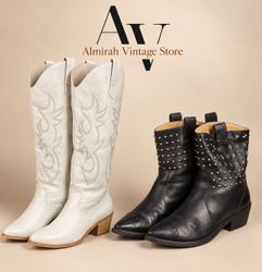 Vintage Cowboy leather boots