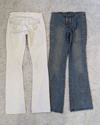 ***Y2K Flare Jeans – Embroidered Retro Denim Colle..