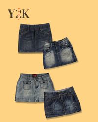 Vintage Y2K Denim mini skirts Bundle (Yv-823)