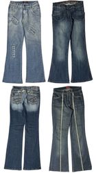 Y2K Cutesy Vibe x Flared Jeans: TT-345