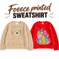 Fleece printed sweatshirt