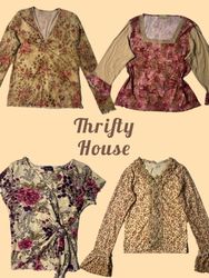Y2K Vintage Meadow Girl Tops(TH/692)