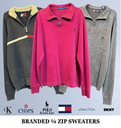 Branded 1/4 Zip Sweaters including Ralph Lauren & ..