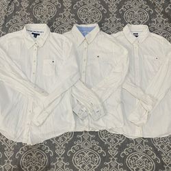 Tommy Hilfiger white button up shirt women