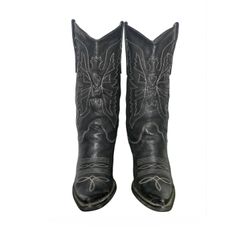 Western Leather and Suede Cowboy Boots