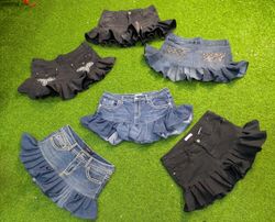 8123 - Upcycled Mini Denim Skirts