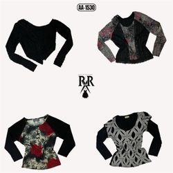 Y2K Black Gothic Mix Tops (AA-1530)