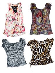 Y2K half sleeve tops 17 pcs