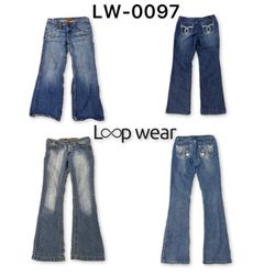 Jeans a zampa d'elefante e a gamba bootcut a vita ..
