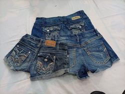 CR12094 Y2K MINI DENIM SHORTS