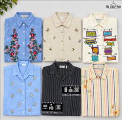Cotton embroidery shirts