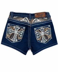 Heavy Embroidery & Rhinestones Shorts