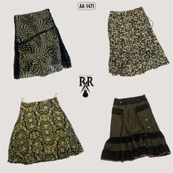 Y2K Earthy Tone Poly Skirts (AA-1471)