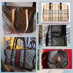 Louis Vuitton Gucci Large Handbags Lot