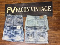 Y2k Low Rise Denim Mini Skirts.