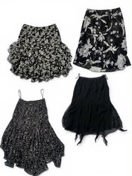Vintage Women’s Y2K Chiffon Midi Skirts Mix | Flor..