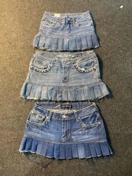 Upcycled Denim Mini Skirts — 0057