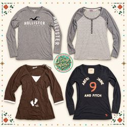 Y2K Henley et tops à manches longues Mix – Lot de ..