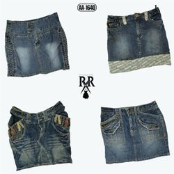 Y2K It Girl Denim Mini Skirts  (AA-1640)