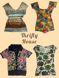 Y2K Printed Tops and Playsuit Selection(TH/900)
