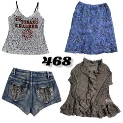 Maxi skirt/Shorts Y2K Blouse #469.