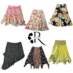Y2K Poly Midi Skirt